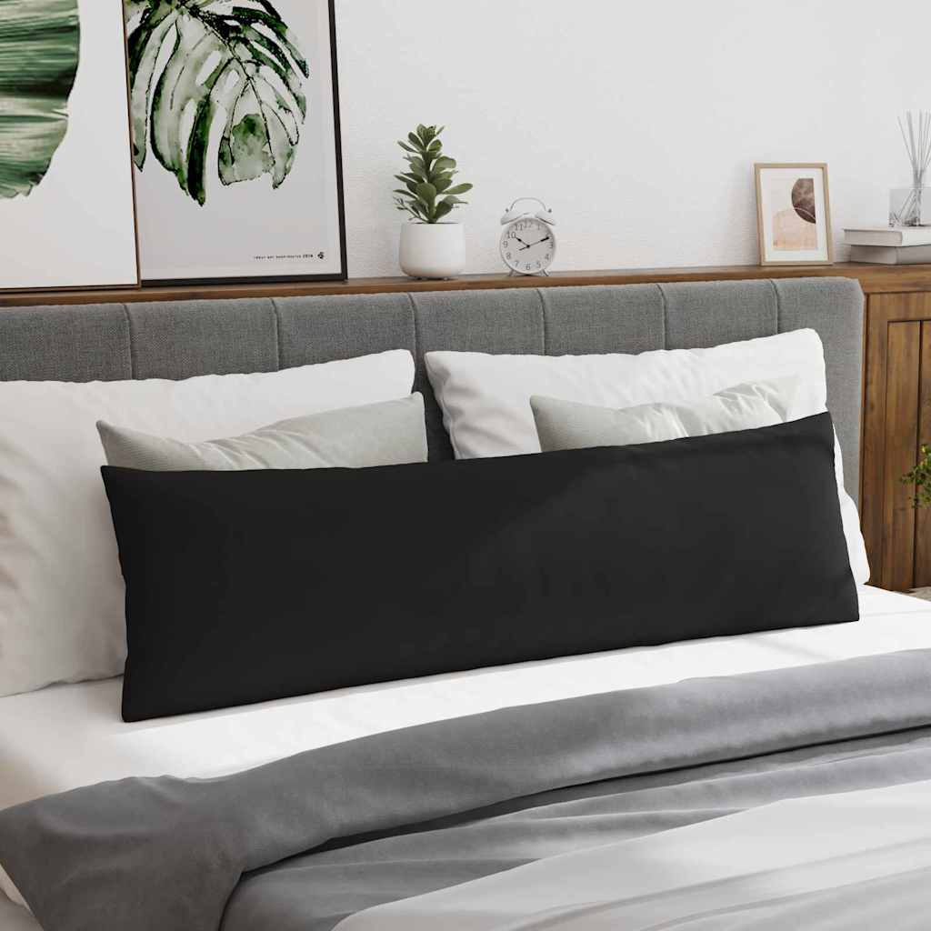 Kanapé párnák 2 pcs Fekete 145 x 40 cm szövet