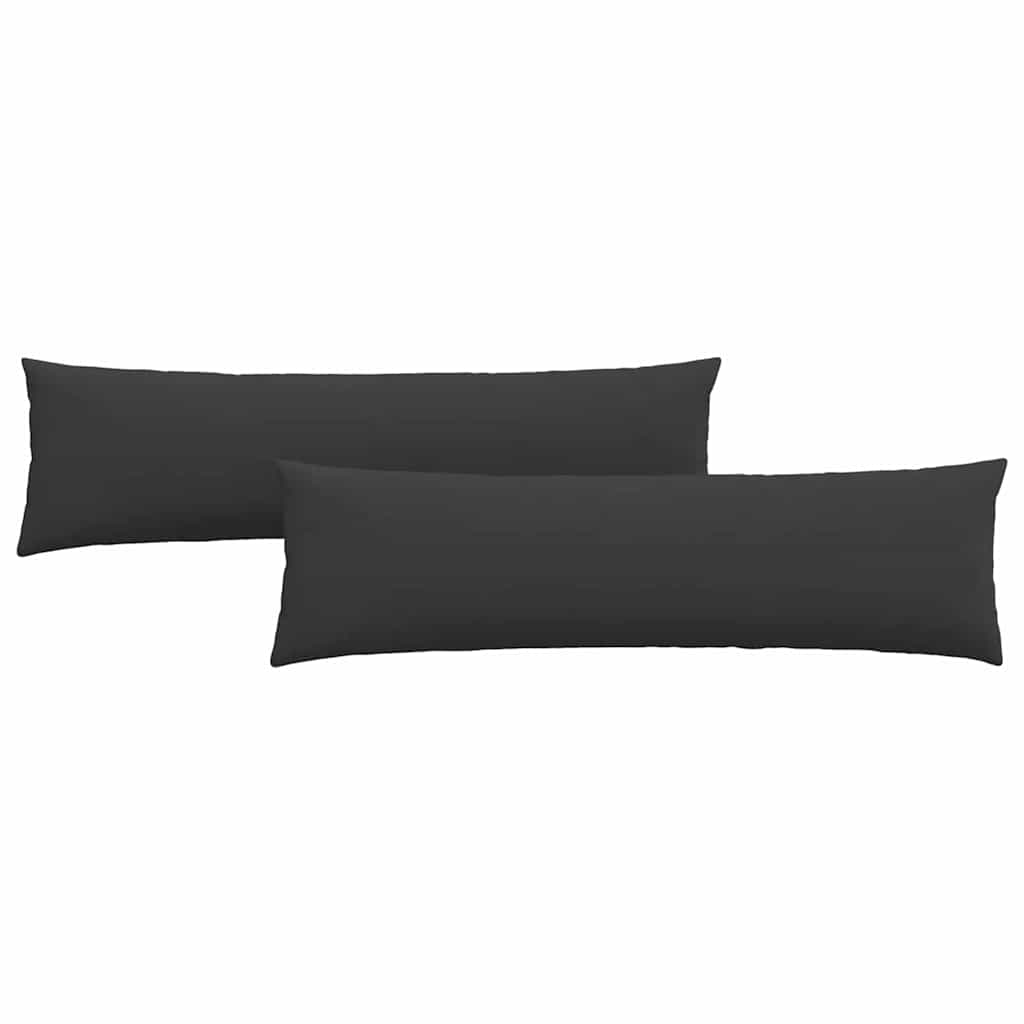 Kanapé párnák 2 pcs Fekete 145 x 40 cm szövet