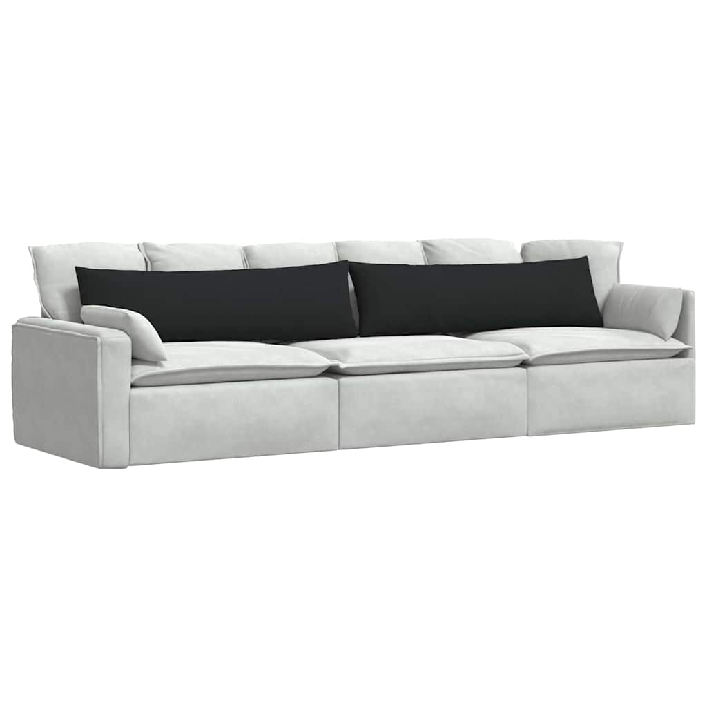Kanapé párnák 2 pcs Fekete 145 x 40 cm szövet