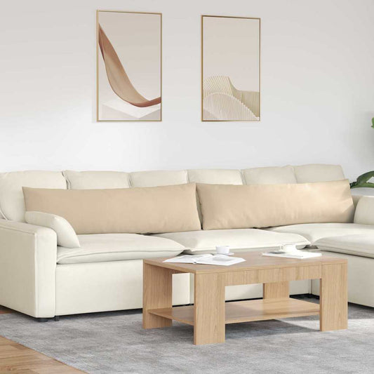 Kanapé párnák 2 pcs Krém 145 x 40 cm szövet