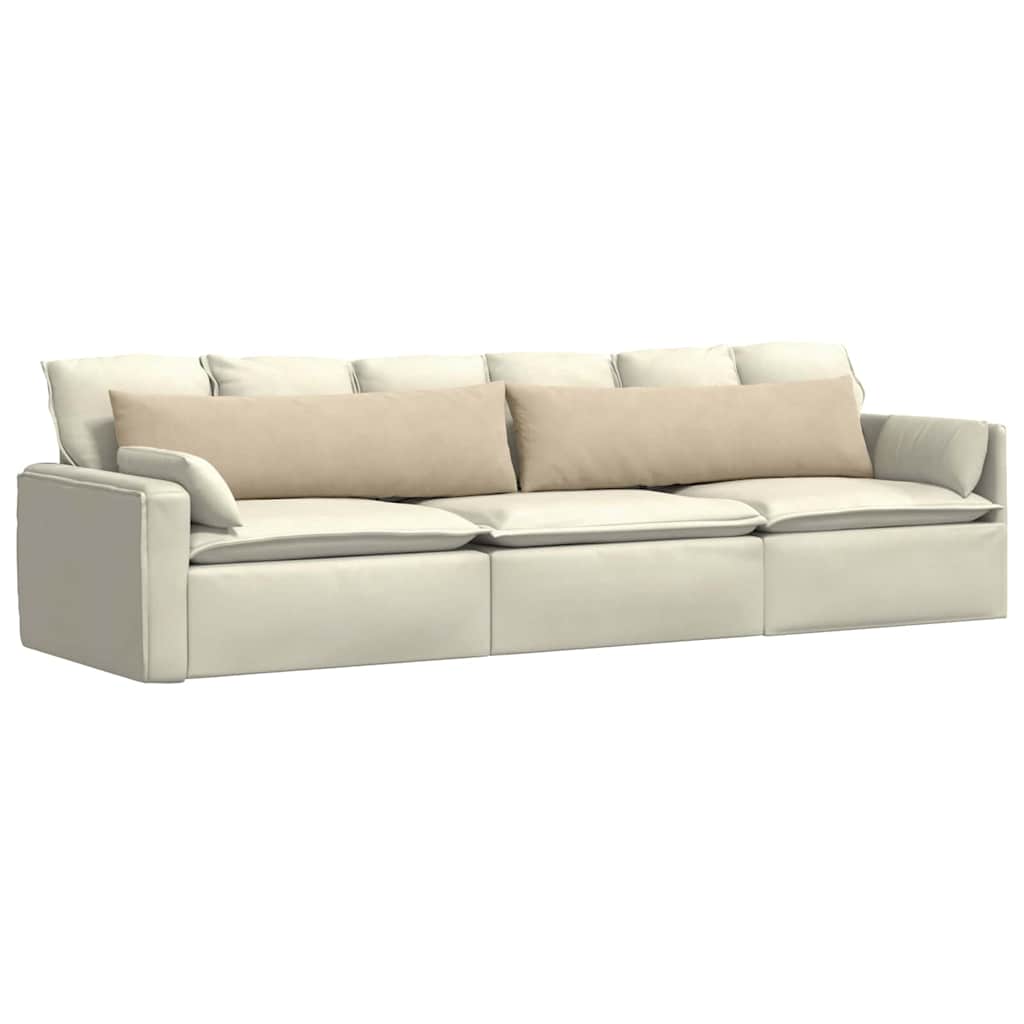 Kanapé párnák 2 pcs Krém 145 x 40 cm szövet
