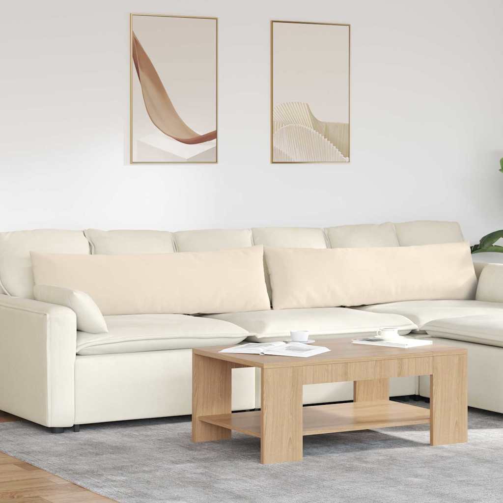 Kanapé párnák 2 pcs Bézs 145 x 40 cm szövet
