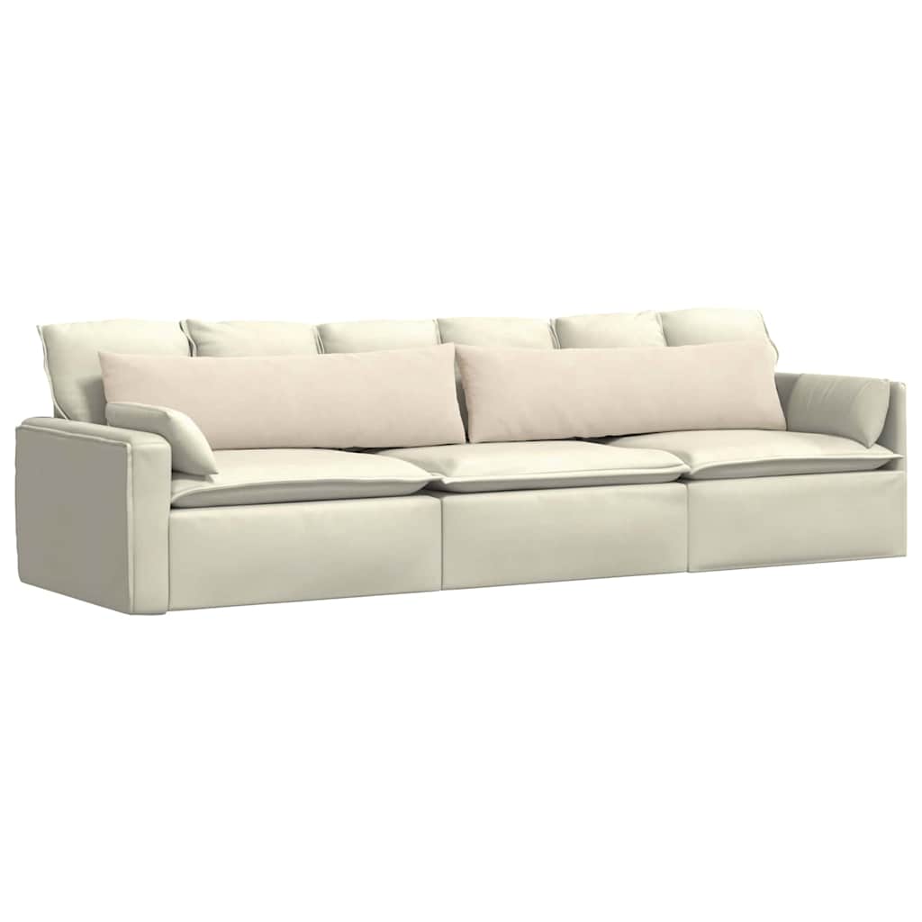 Kanapé párnák 2 pcs Bézs 145 x 40 cm szövet