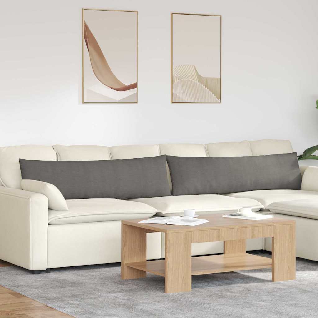Kanapé párnák 2 pcs Világosszürke 145 x 40 cm Bársonyos szövet