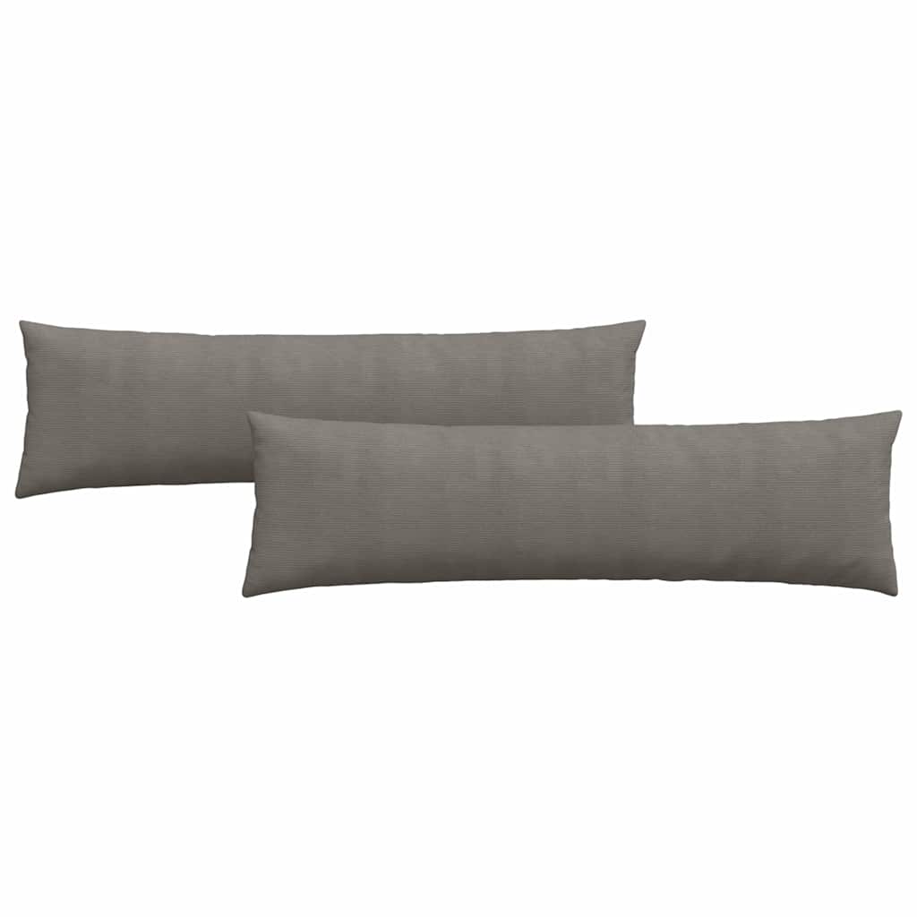 Kanapé párnák 2 pcs Világosszürke 145 x 40 cm Bársonyos szövet