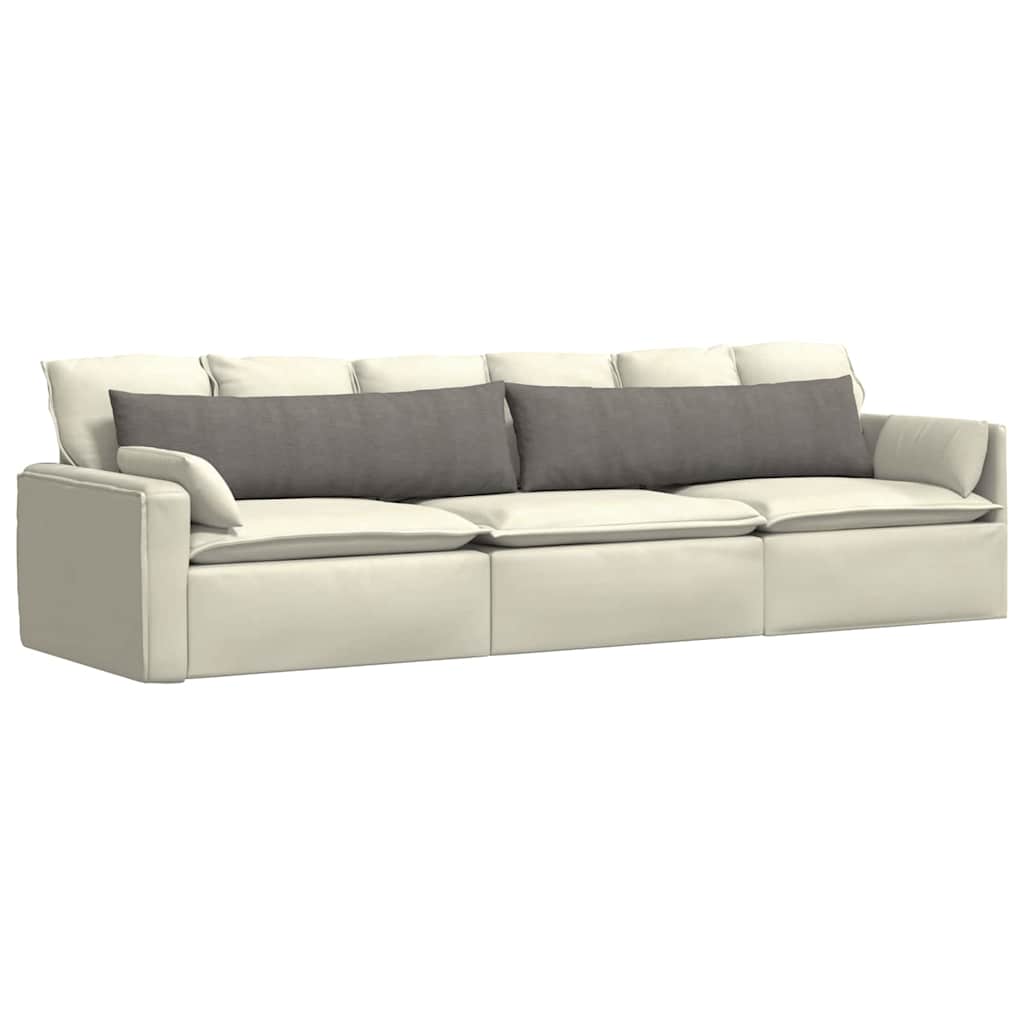 Kanapé párnák 2 pcs Világosszürke 145 x 40 cm Bársonyos szövet