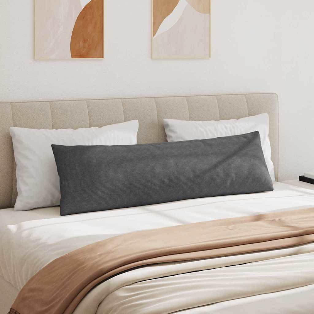 Kanapé párnák 2 pcs Sötétszürke 145 x 40 cm Bársonyos szövet