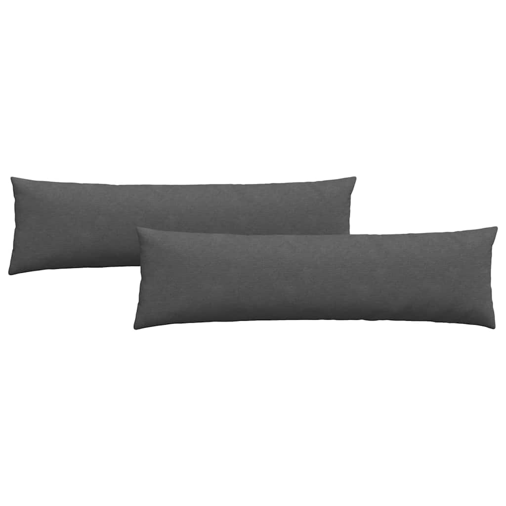 Kanapé párnák 2 pcs Sötétszürke 145 x 40 cm Bársonyos szövet