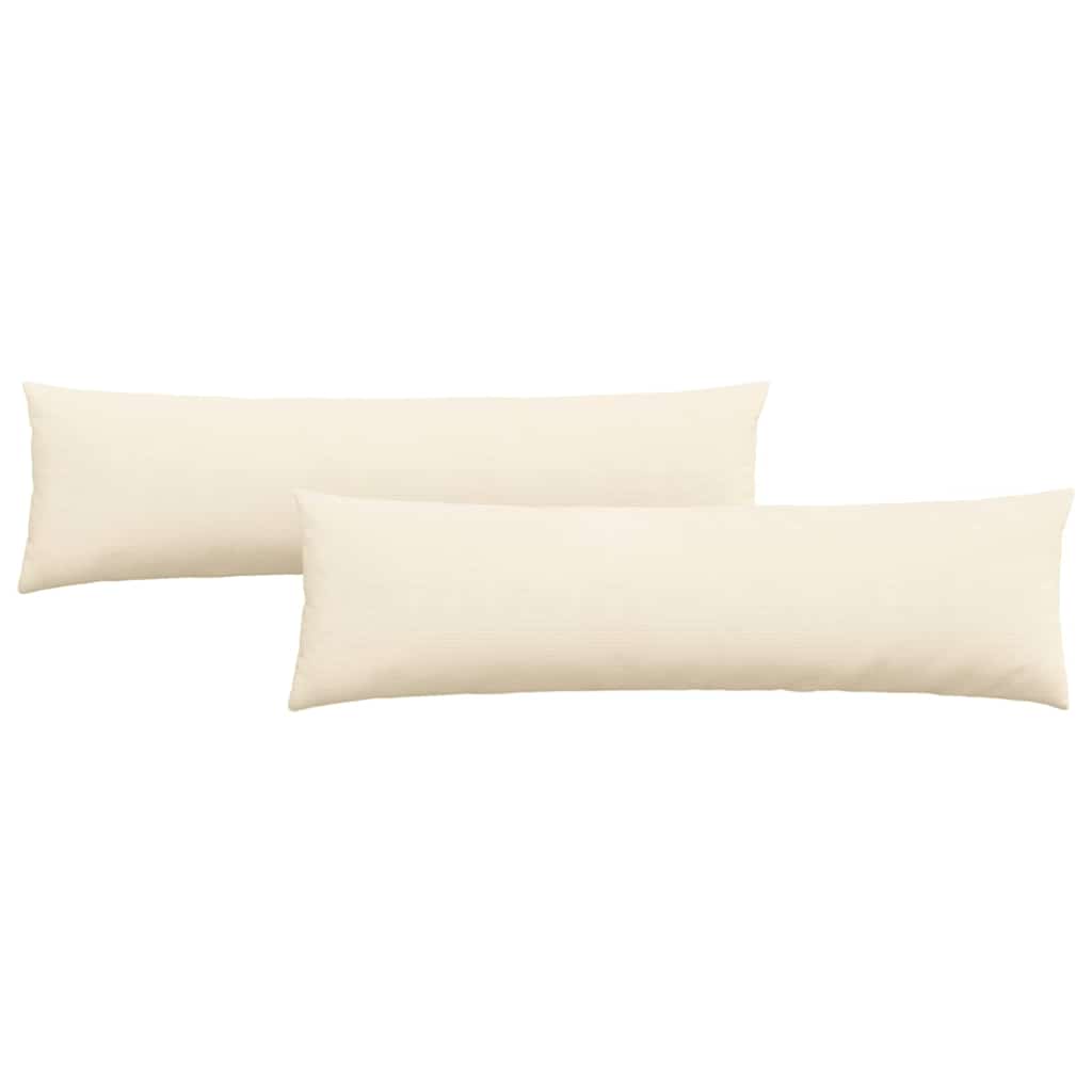 Kanapé párnák 2 pcs Krém 145 x 40 cm Bársonyos szövet