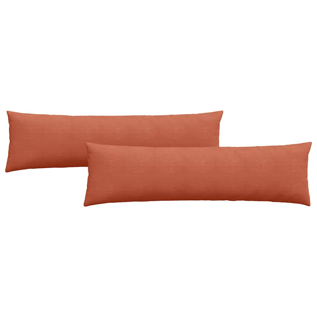 Kanapé párnák 2 pcs Piros Narancs 145 x 40 cm Bársonyos szövet