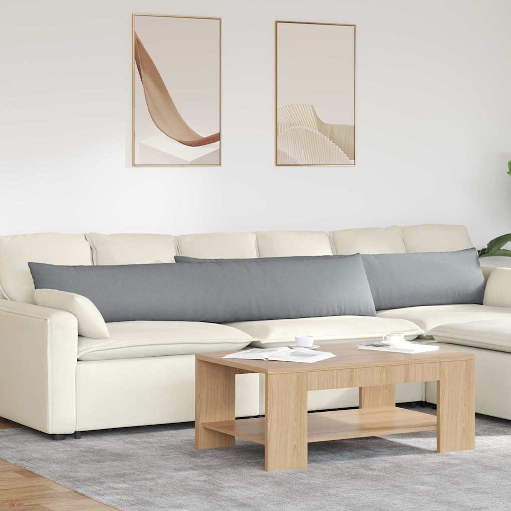 Kanapé párnák 2 pcs szövet Világosszürke 200 x 40 cm