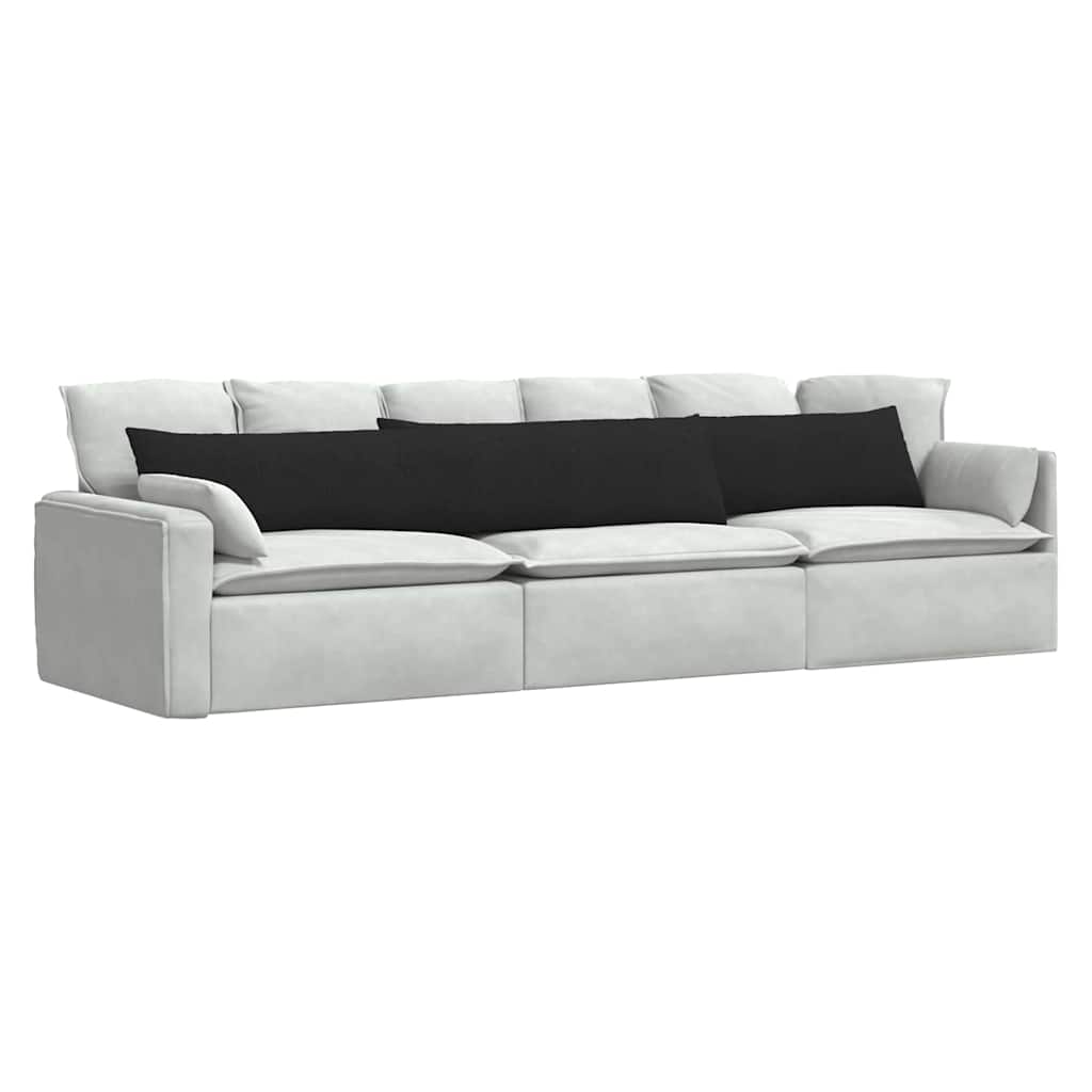 Kanapé párnák 2 pcs Fekete 200 x 40 cm szövet