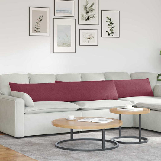 Kanapé párnák 2 pcs Bordó 200 x 40 cm szövet