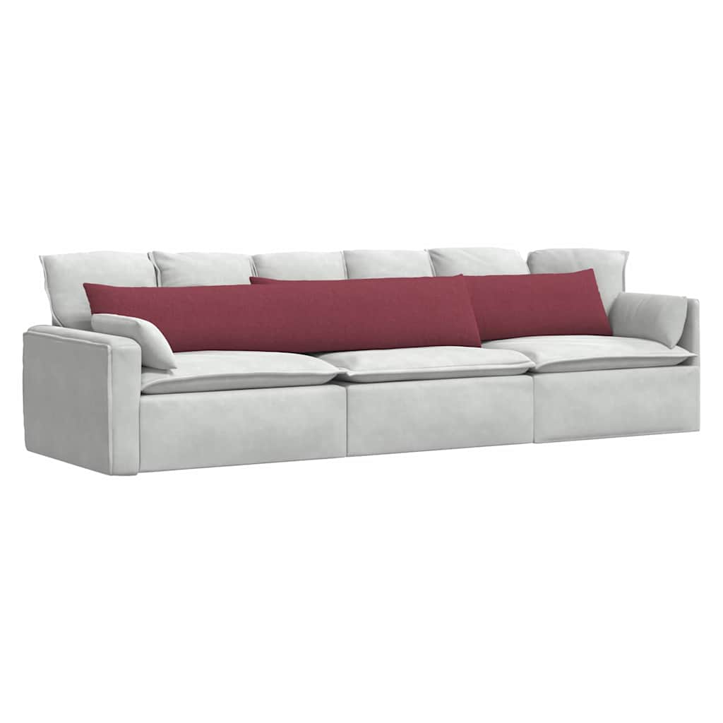 Kanapé párnák 2 pcs Bordó 200 x 40 cm szövet