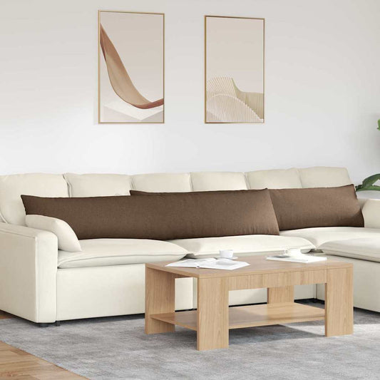 Kanapé párnák 2 db szövet Barna 200 x 40 cm