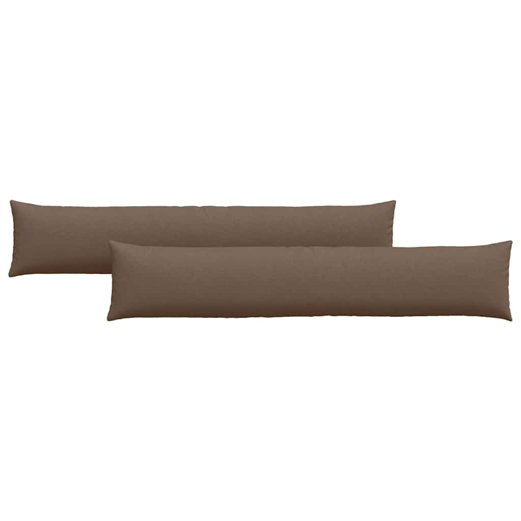Kanapé párnák 2 pcs Barna 200 x 40 cm szövet