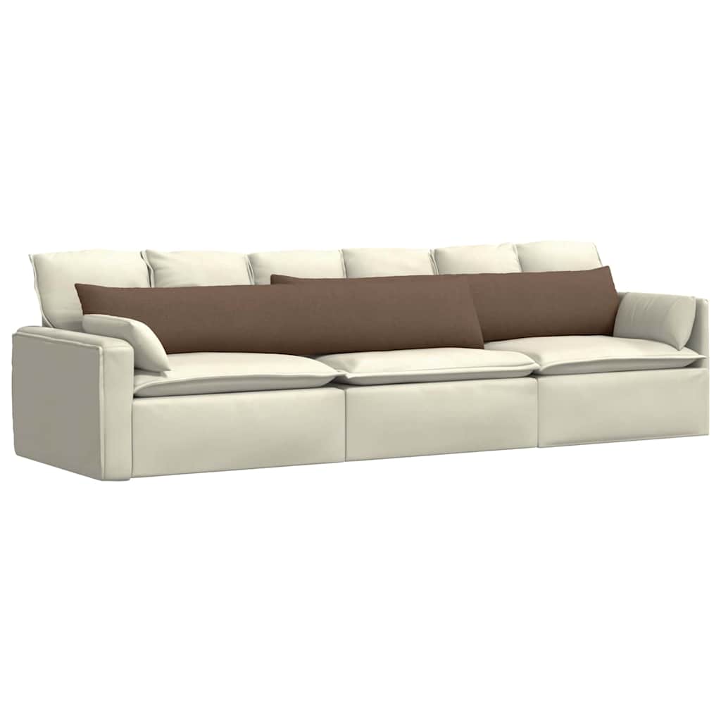 Kanapé párnák 2 pcs Barna 200 x 40 cm szövet
