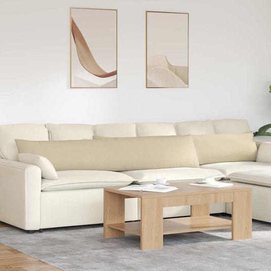 Kanapé párnák 2 db szövet Krém 200 x 40 cm
