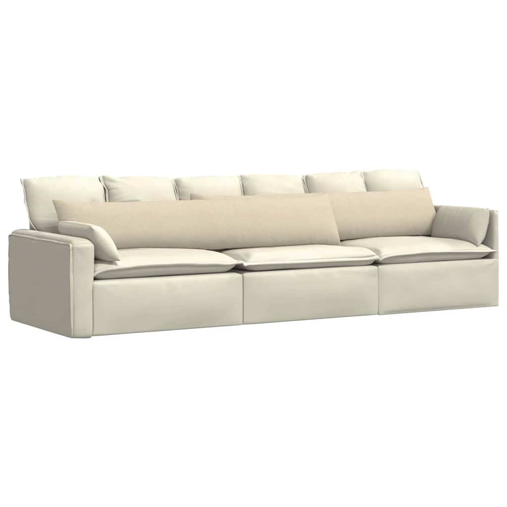 Kanapé párnák 2 pcs Krém 200 x 40 cm szövet