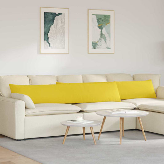 Kanapé párnák 2 pcs Világos sárga 200 x 40 cm szövet