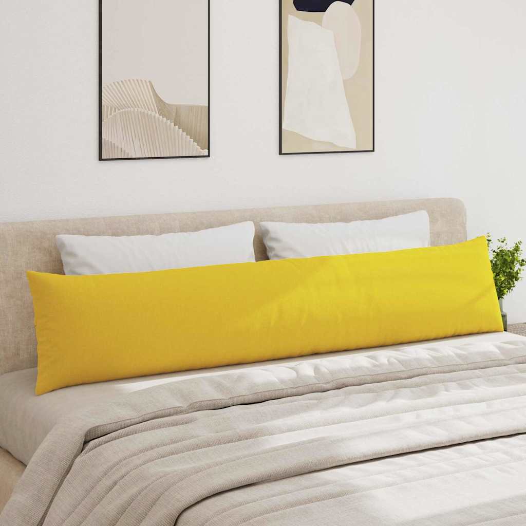 Kanapé párnák 2 pcs Világos sárga 200 x 40 cm szövet