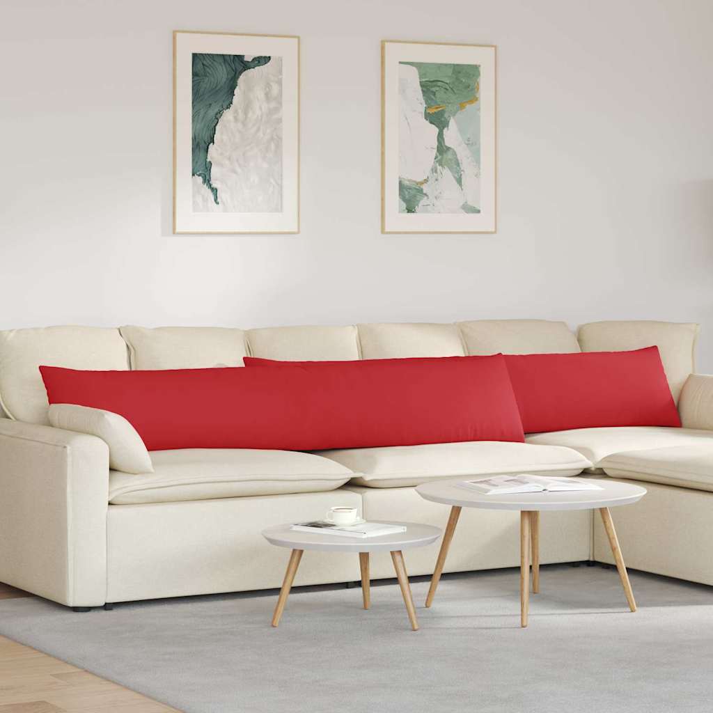 Kanapé párnák 2 pcs Piros 200 x 40 cm szövet