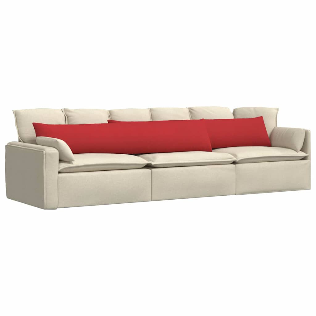 Kanapé párnák 2 pcs Piros 200 x 40 cm szövet