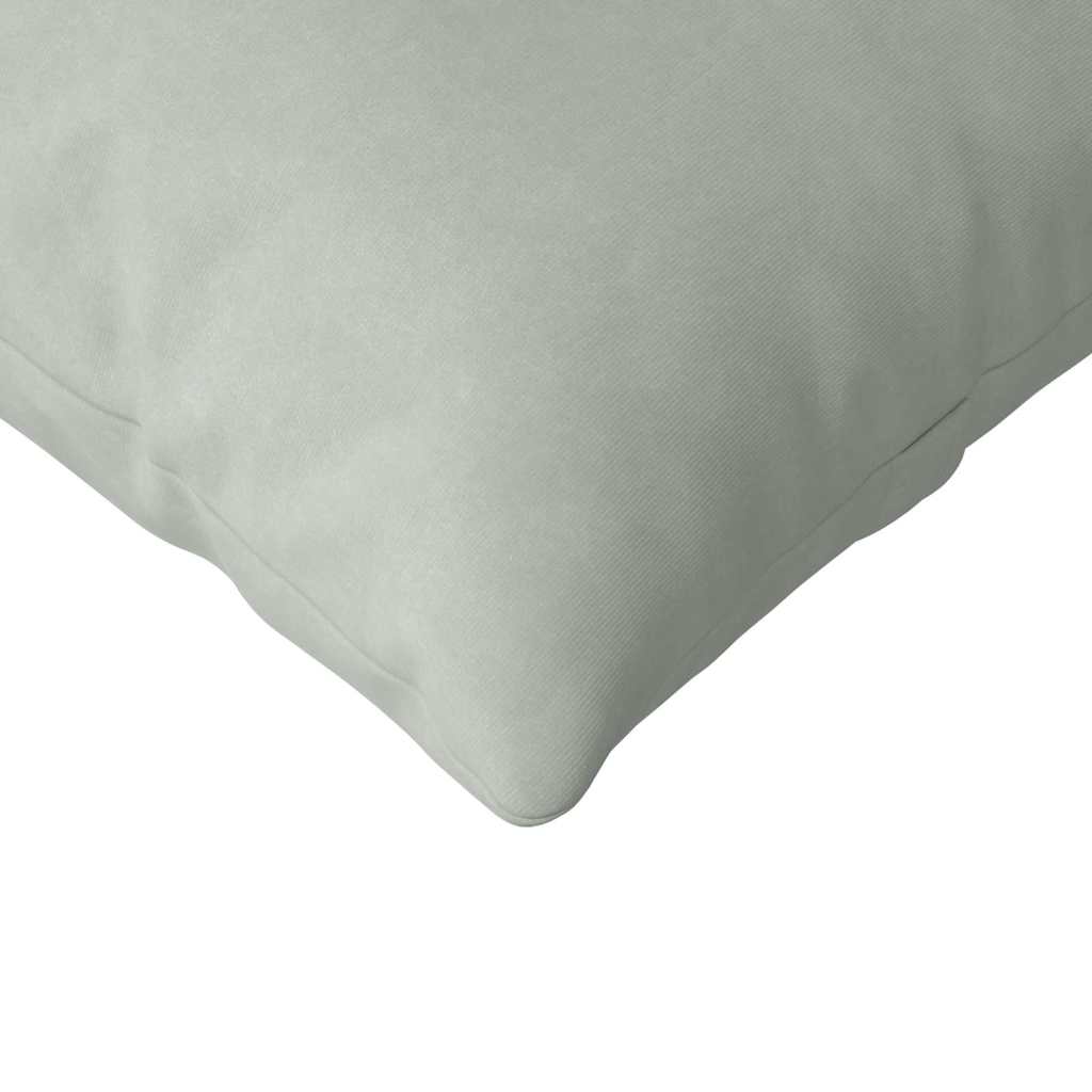 Kanapé párnák 2 pcs Világosszürke 200 x 40 cm Bársonyos szövet