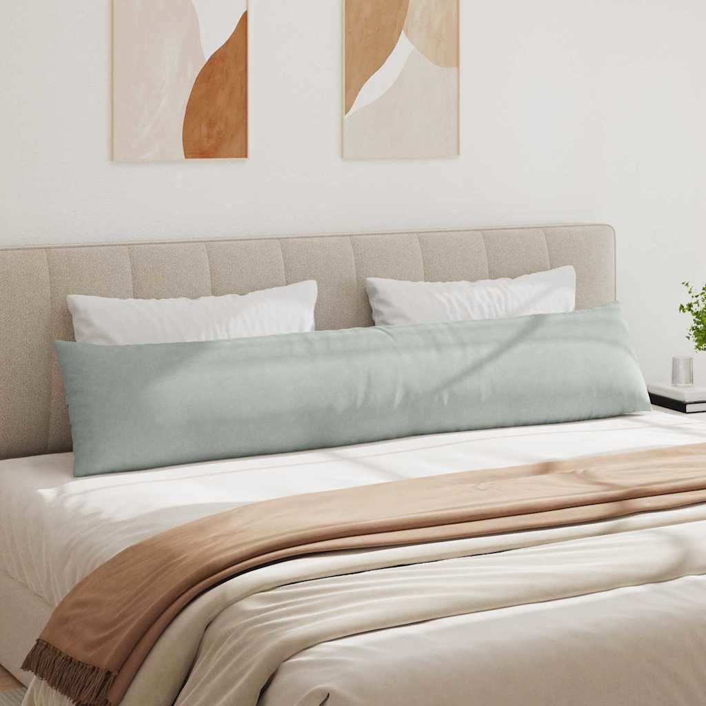 Kanapé párnák 2 pcs Világosszürke 200 x 40 cm Bársonyos szövet