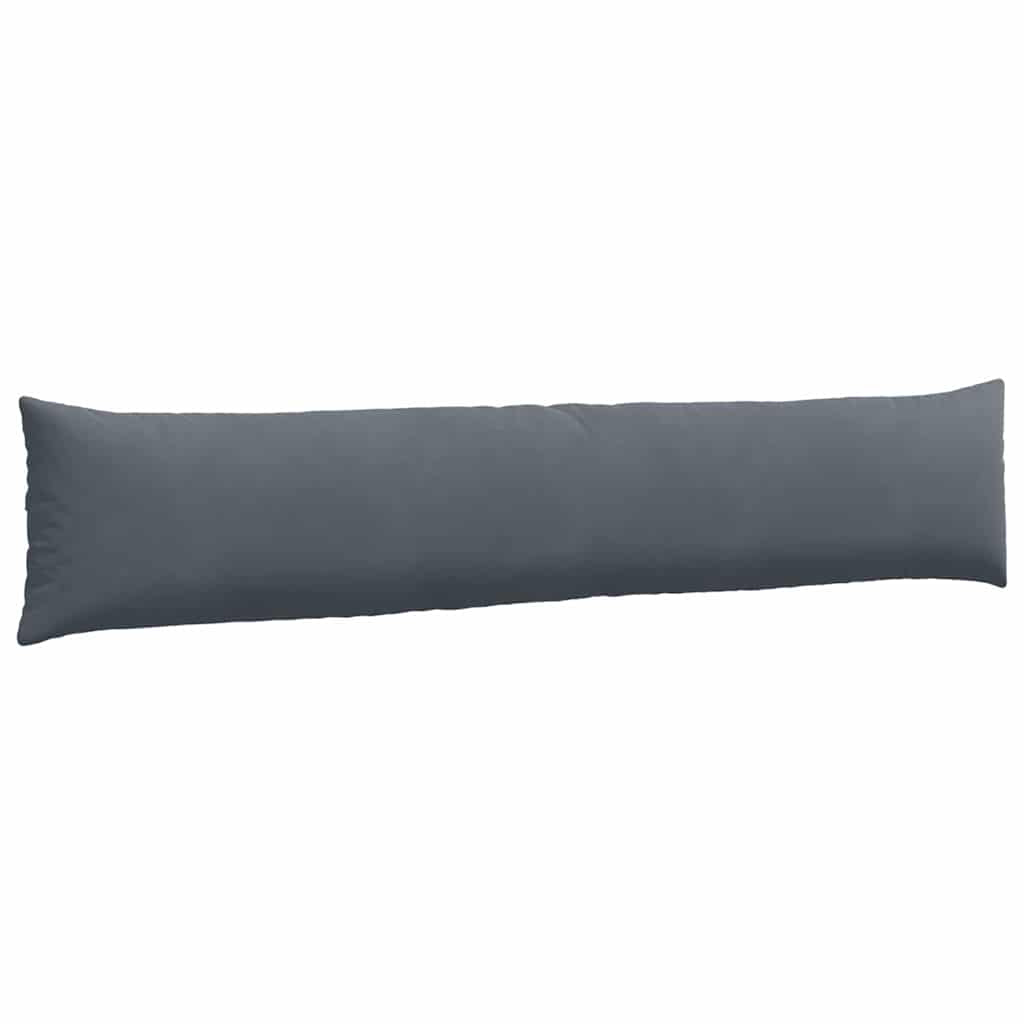 Kanapé párnák 2 pcs Sötétszürke 200 x 40 cm Bársonyos szövet