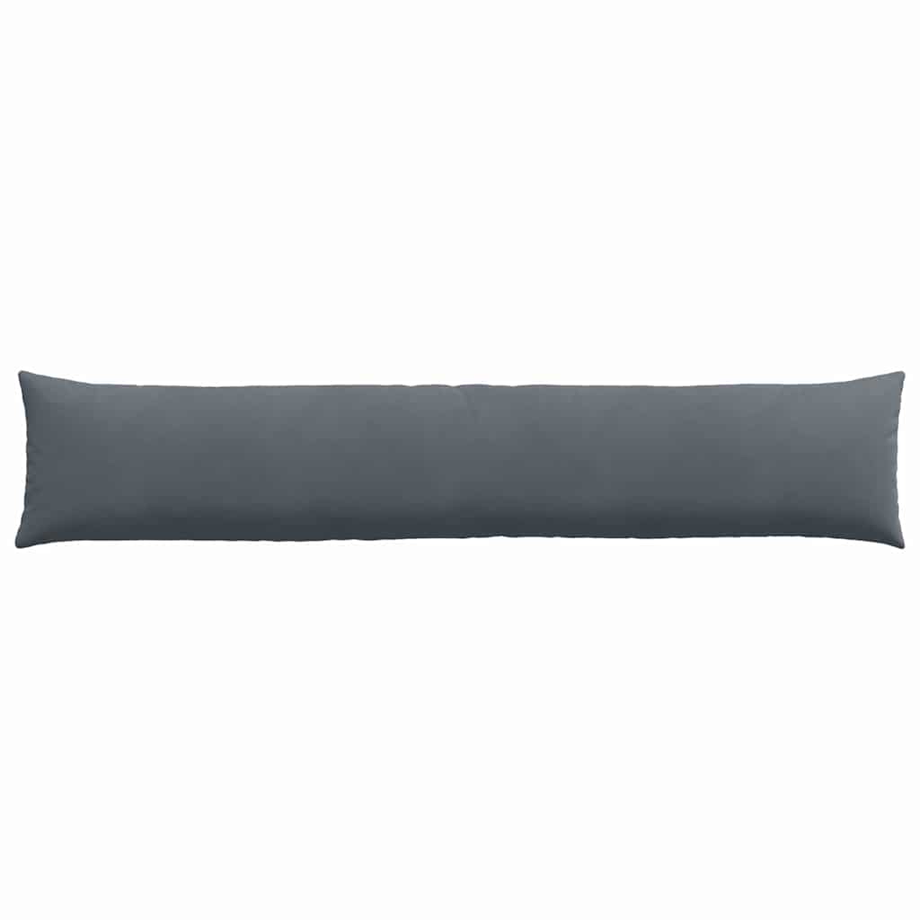 Kanapé párnák 2 pcs Sötétszürke 200 x 40 cm Bársonyos szövet
