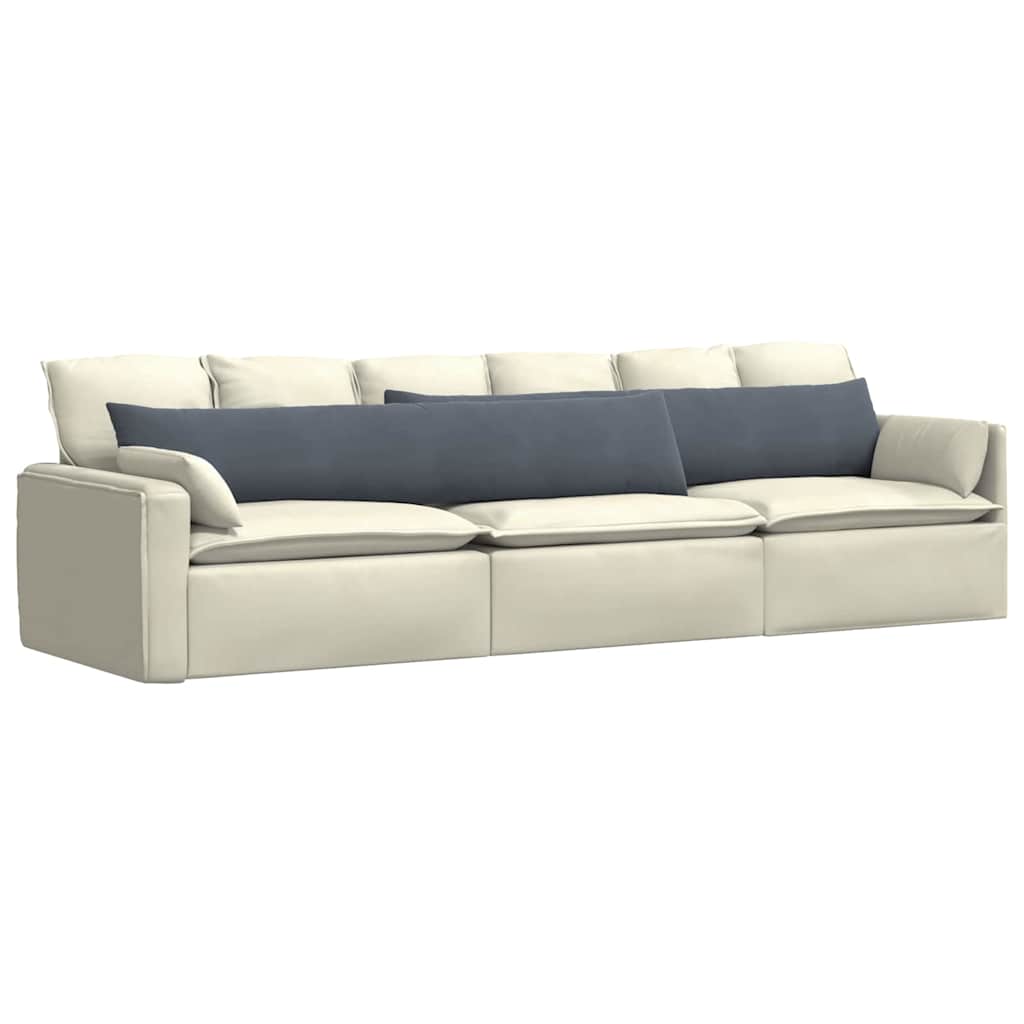 Kanapé párnák 2 pcs Sötétszürke 200 x 40 cm Bársonyos szövet