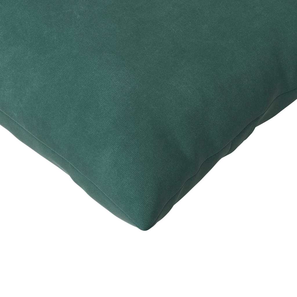 Kanapé párnák 2 pcs Sötétzöld 200 x 40 cm Bársonyos szövet