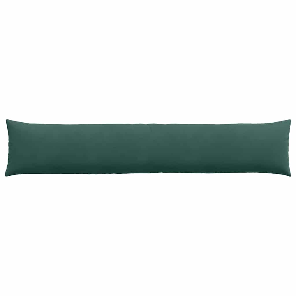 Kanapé párnák 2 pcs Sötétzöld 200 x 40 cm Bársonyos szövet