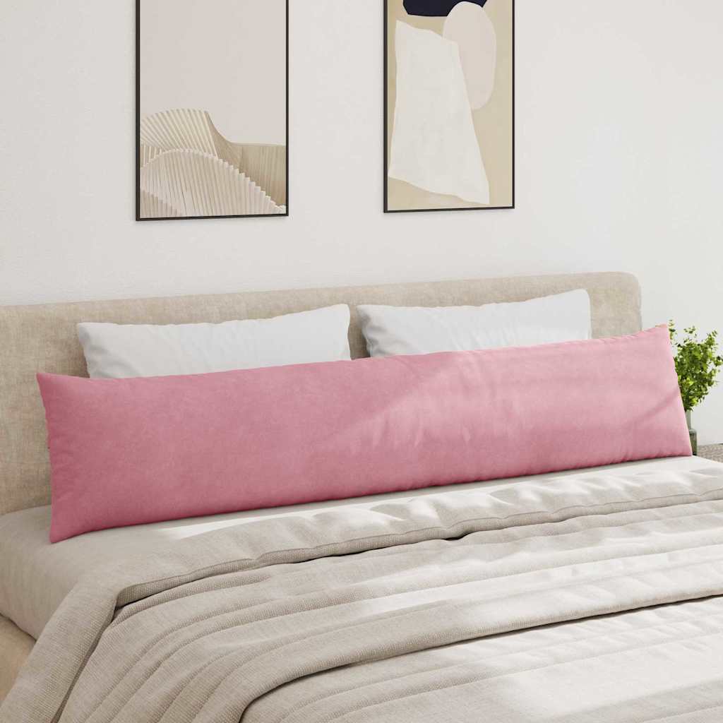 Kanapé párnák 2 pcs Rózsaszín 200 x 40 cm Bársonyos szövet