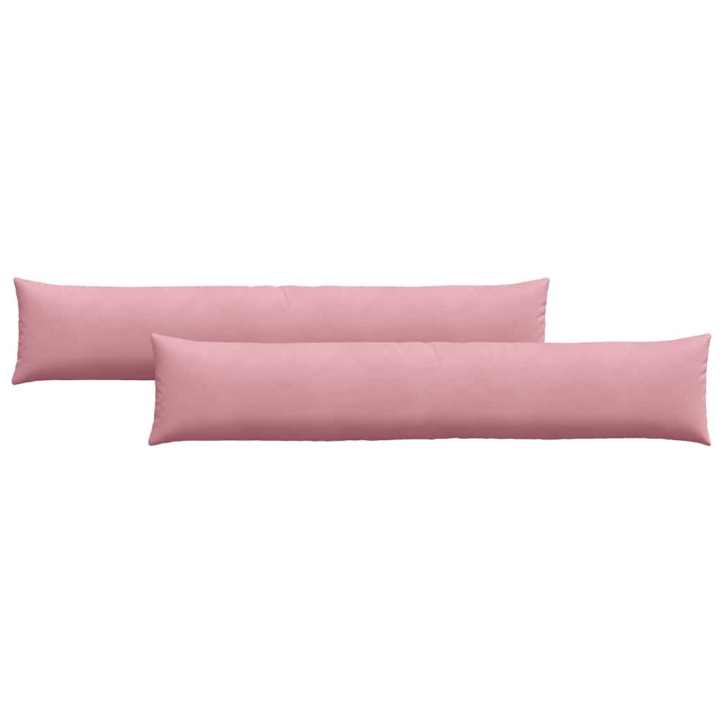 Kanapé párnák 2 pcs Rózsaszín 200 x 40 cm Bársonyos szövet