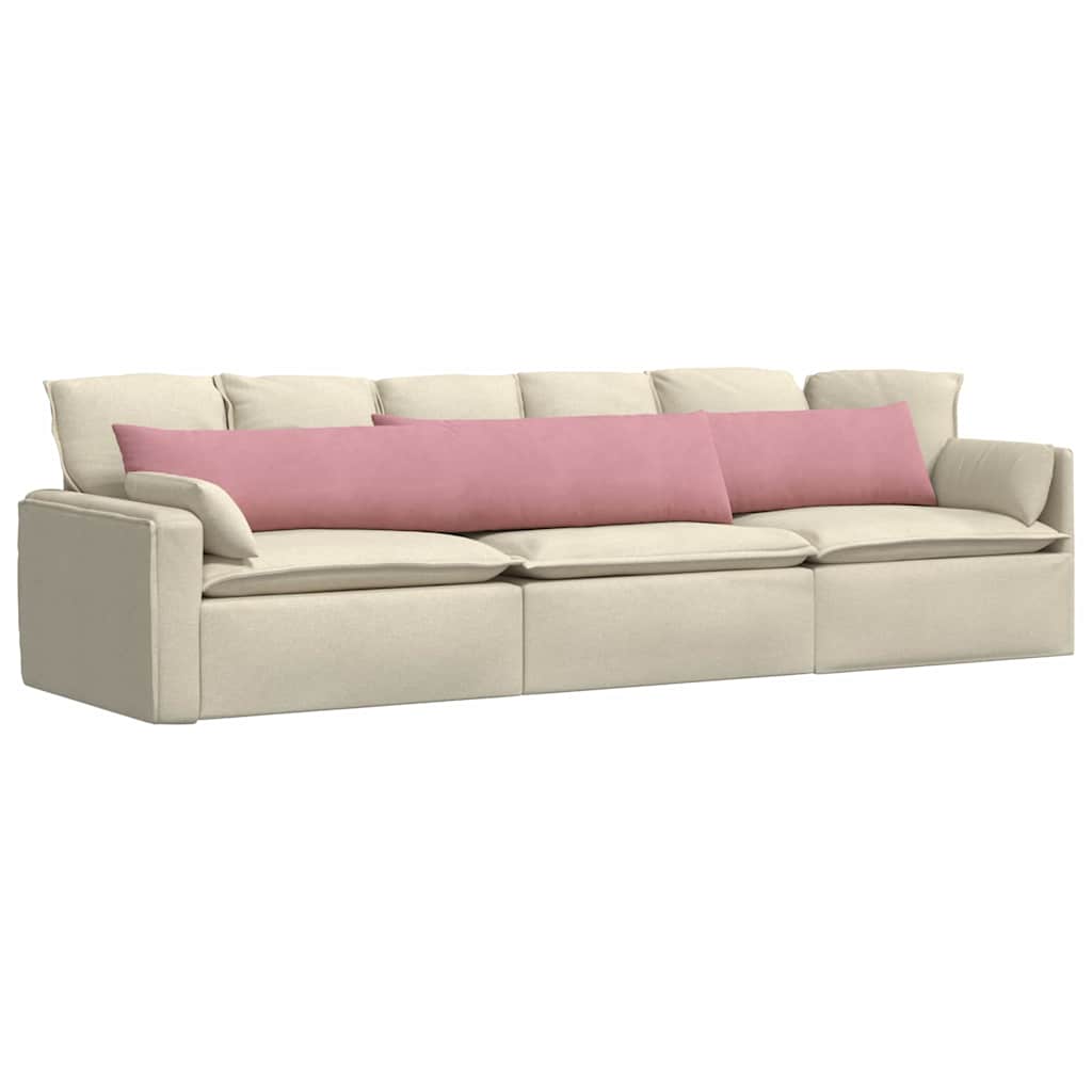 Kanapé párnák 2 pcs Rózsaszín 200 x 40 cm Bársonyos szövet
