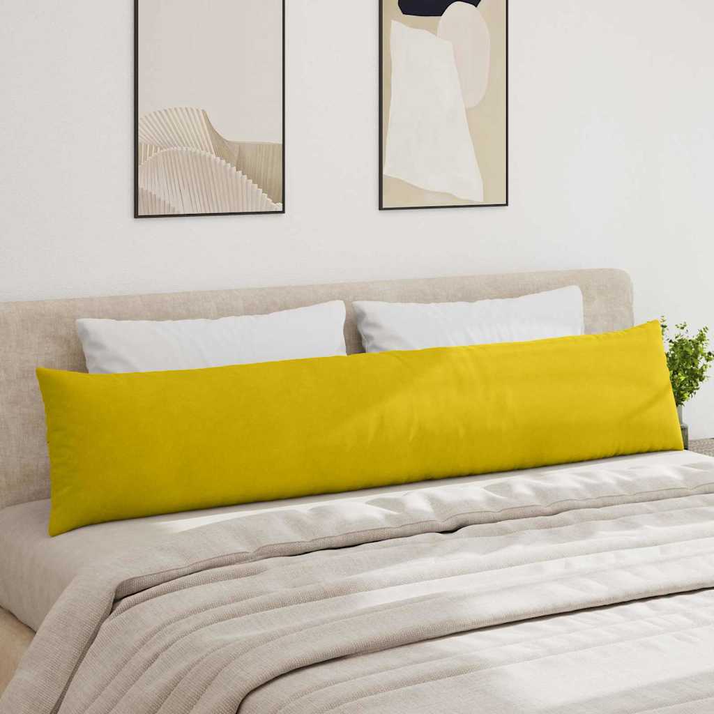 Kanapé párnák 2 pcs Sárga 200 x 40 cm Bársonyos szövet