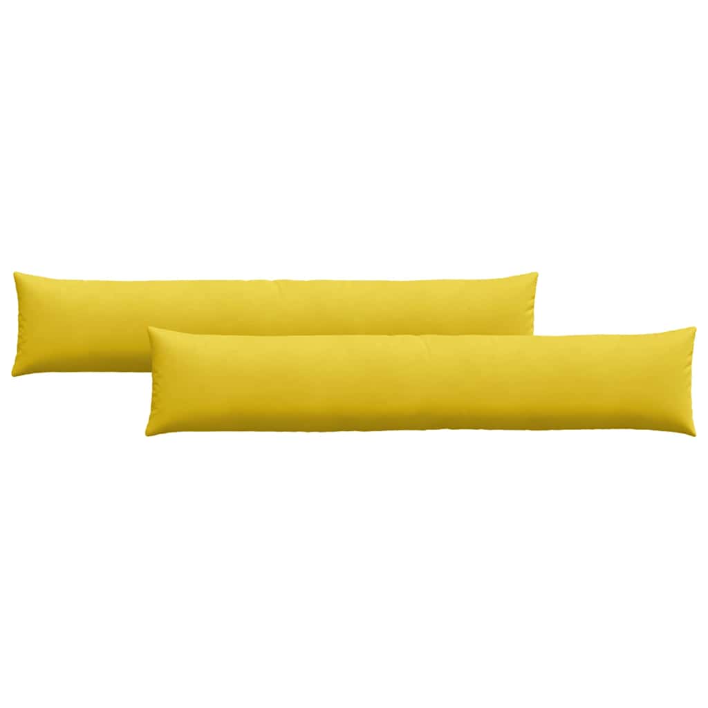 Kanapé párnák 2 pcs Sárga 200 x 40 cm Bársonyos szövet