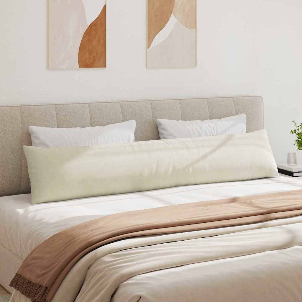Kanapé párnák 2 pcs Krém 200 x 40 cm Bársonyos szövet