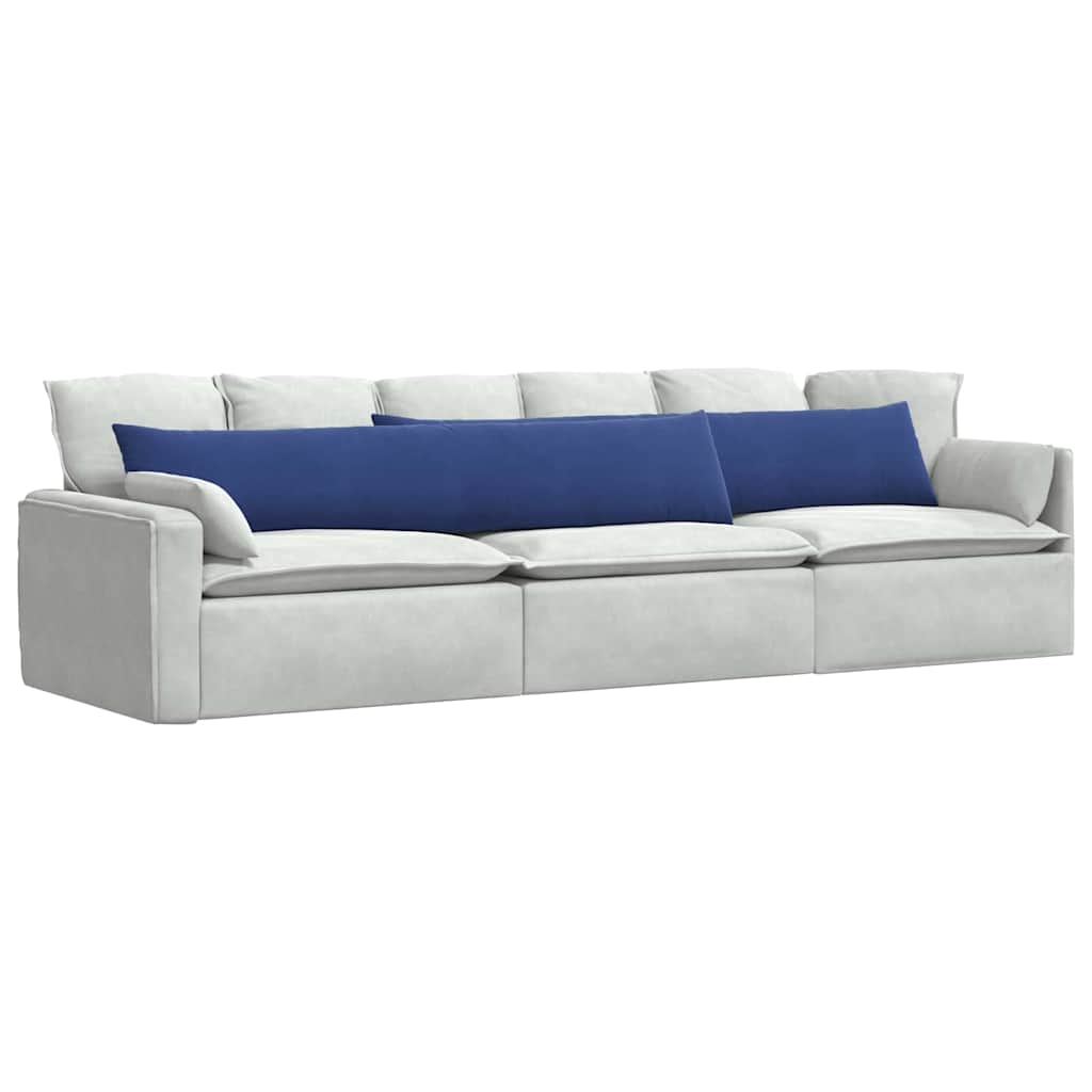 Kanapé párnák 2 pcs Rendőrségi kék 200 x 40 cm Bársonyos szövet