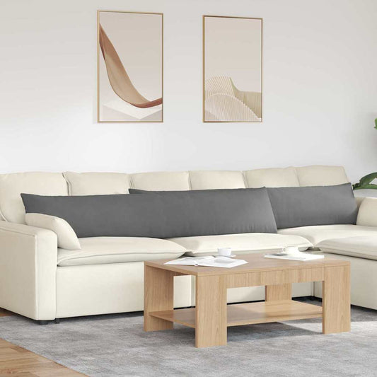 Kanapé párnák 2 pcs Sötétszürke 200 x 40 cm szövet