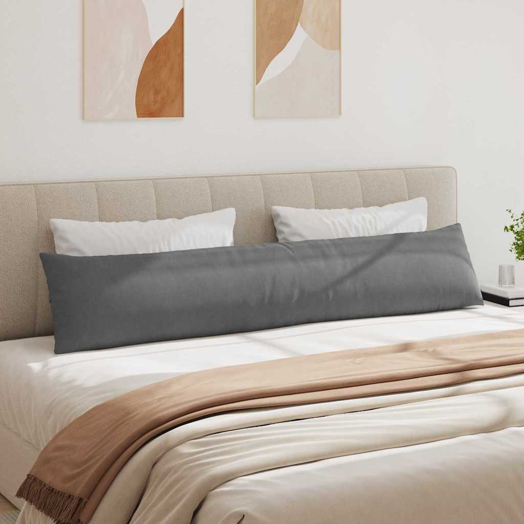 Kanapé párnák 2 pcs Sötétszürke 200 x 40 cm szövet