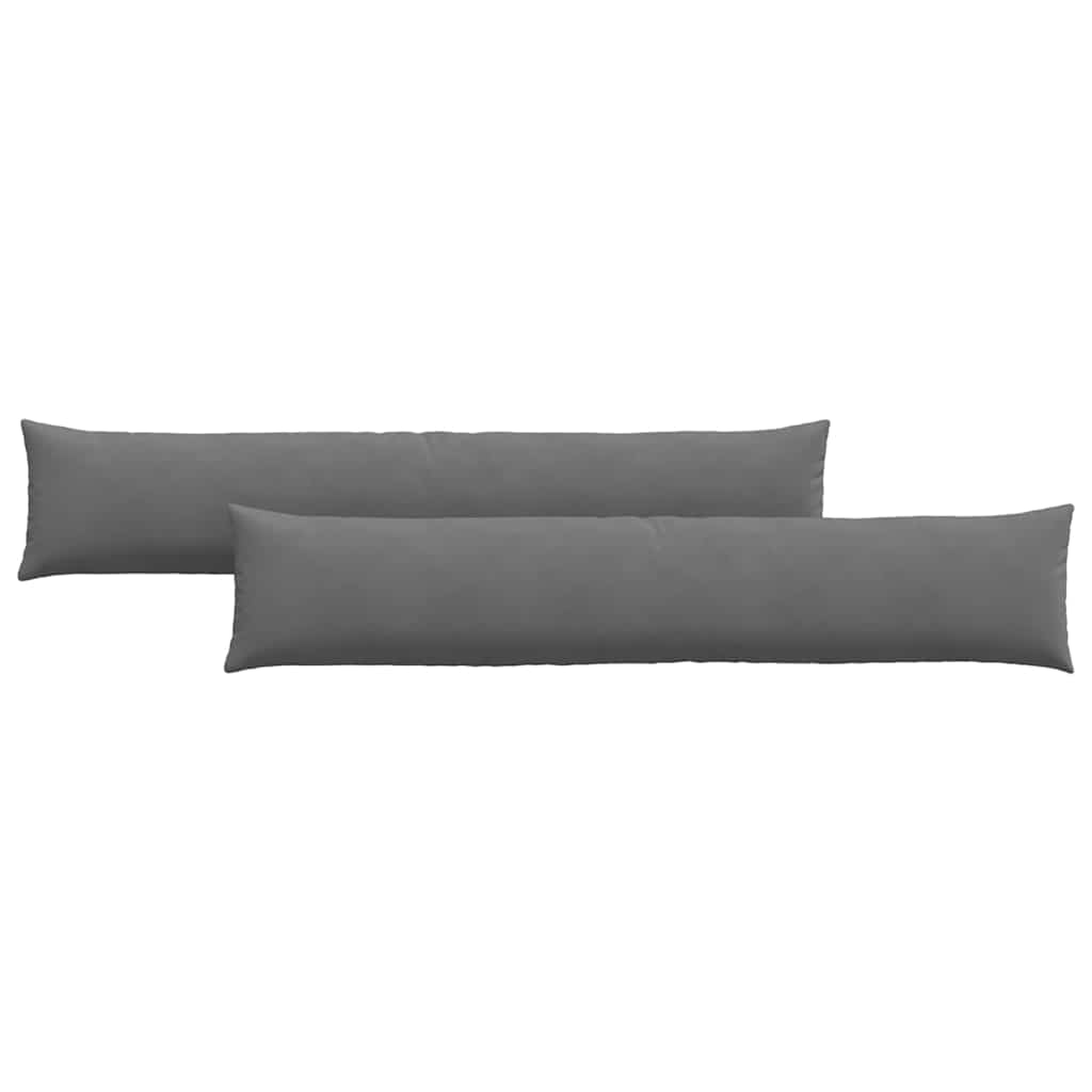 Kanapé párnák 2 pcs Sötétszürke 200 x 40 cm szövet