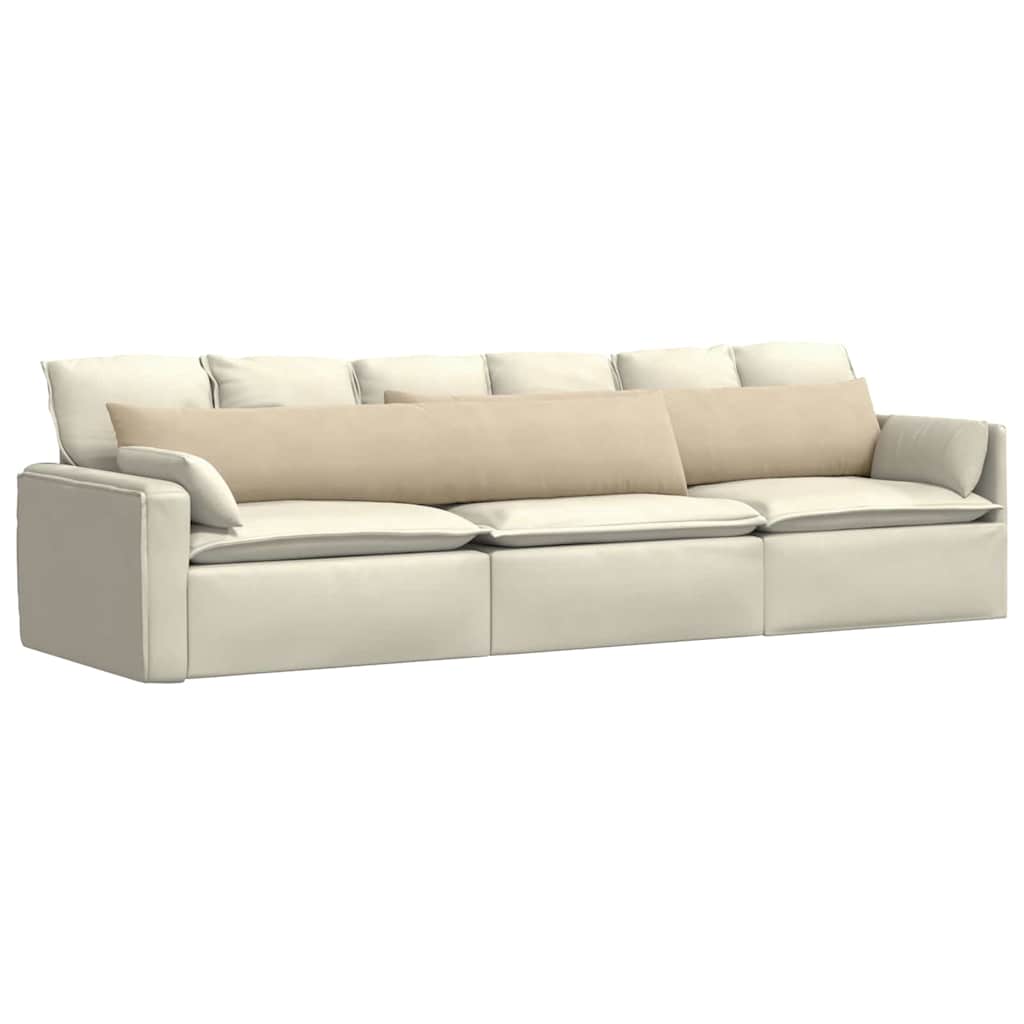 Kanapé párnák 2 pcs Krém 200 x 40 cm szövet