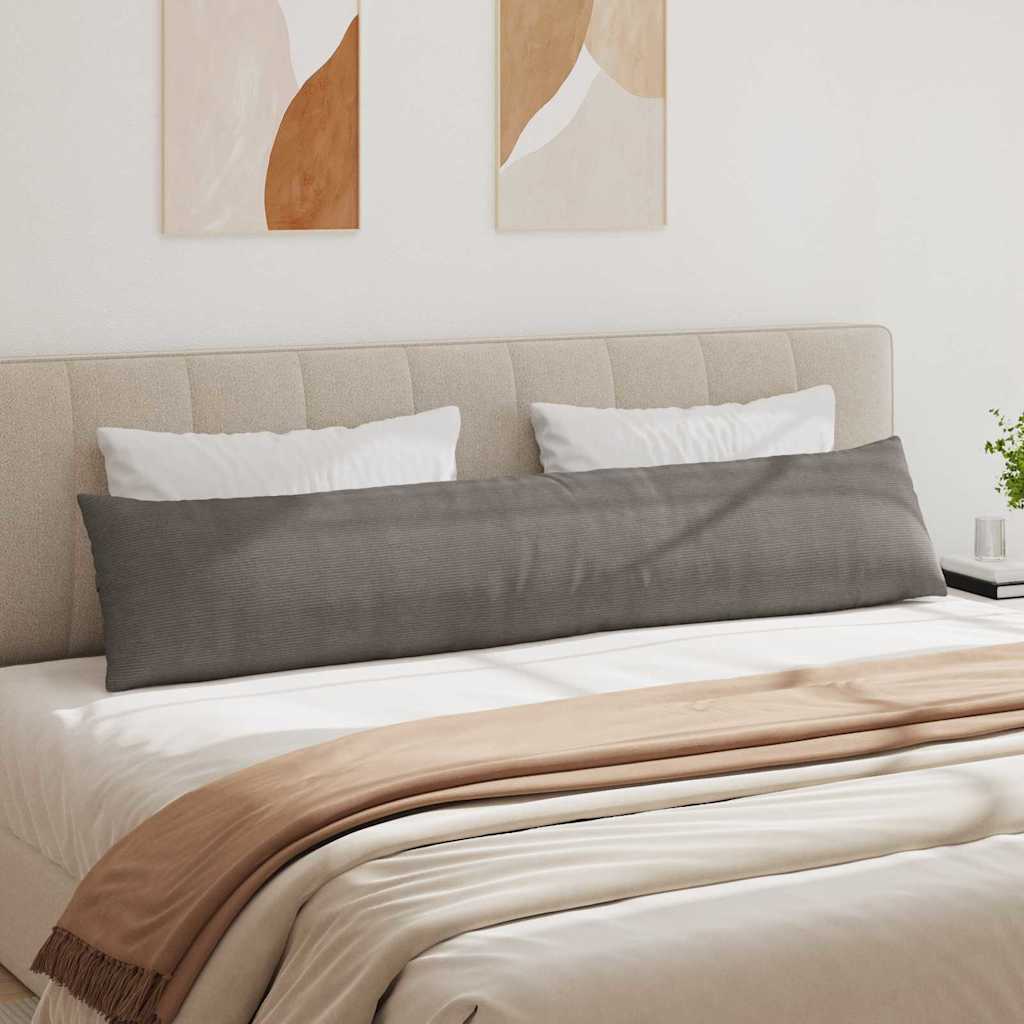 Kanapé párnák 2 pcs Világosszürke 200 x 40 cm Bársonyos szövet