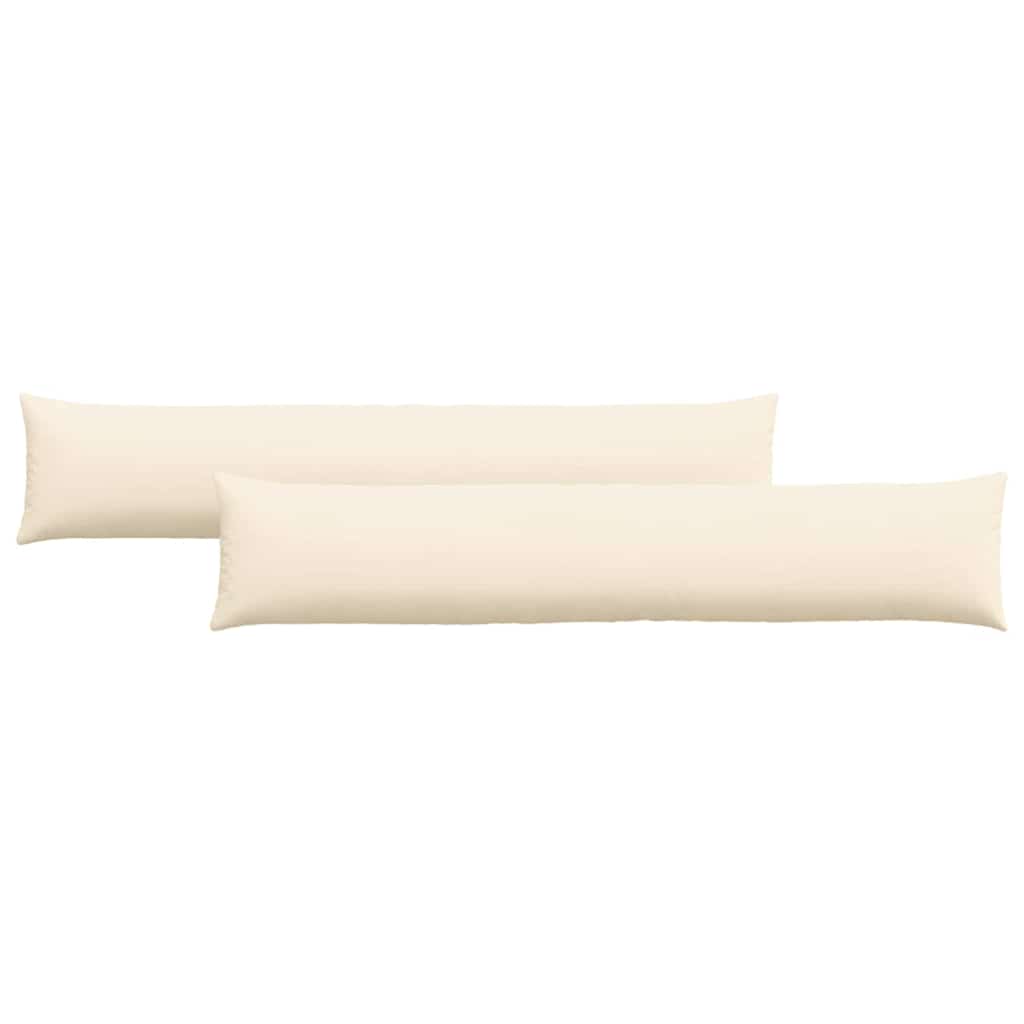 Kanapé párnák 2 pcs Krém 200 x 40 cm Bársonyos szövet