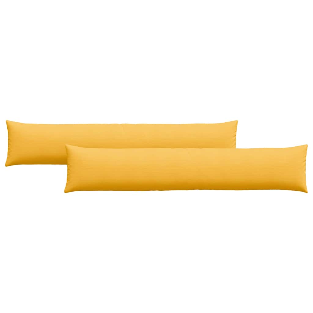 Kanapé párnák 2 pcs Világos sárga 200 x 40 cm Bársonyos szövet