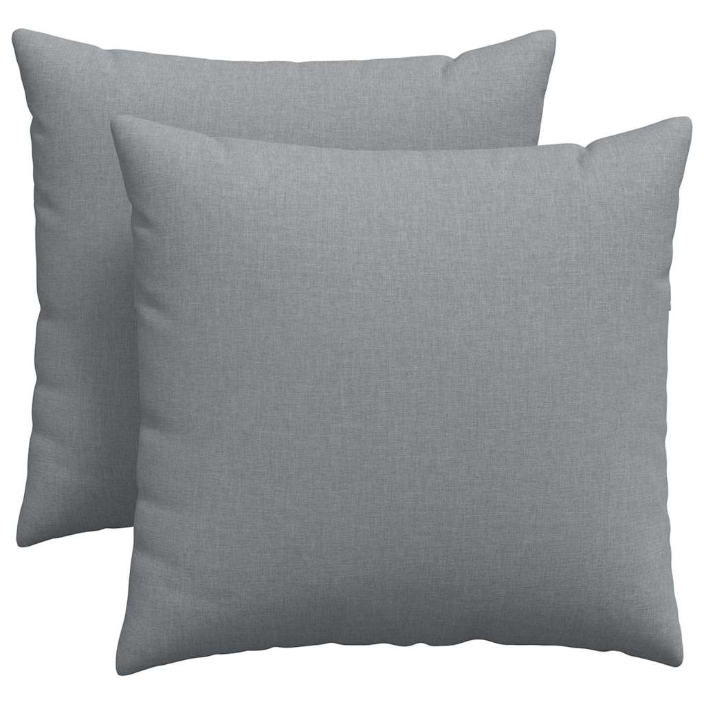Kanapé párnák 2 pcs Világosszürke 45 x 45 cm szövet