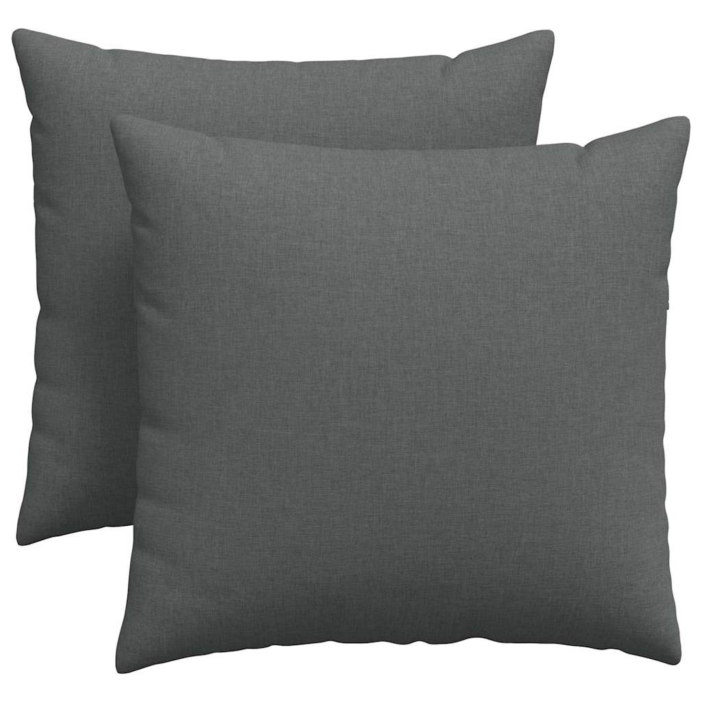 Kanapé párnák 2 pcs Sötétszürke 45 x 45 cm szövet